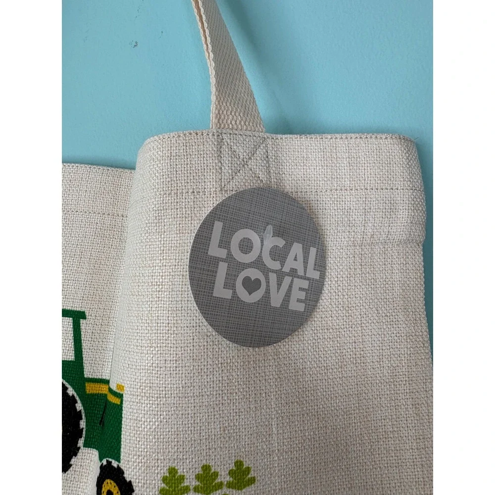 Salinas Valley Tractor Canvas Tote Bag Green‎ Blue Cream Reusable Shopper Market